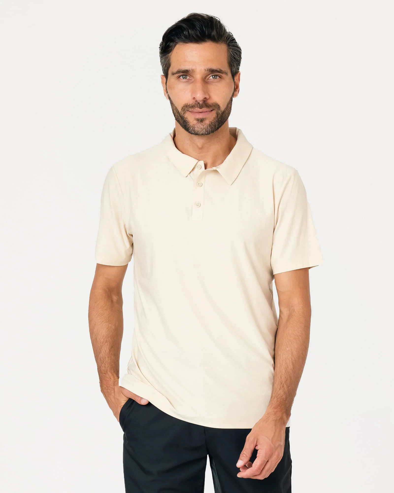 Playera Tipo Polo MAJA® Jaspe - Image 4